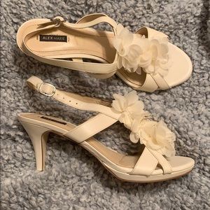 Cream, Genuine Leather Heels